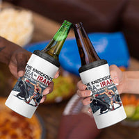 Sarcastic USA vs Iran Knockout Boxing Championship 4 in 1 Can Cooler Tumbler Funny Political Satire Fight Night