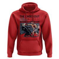 Sarcastic USA vs Iran Knockout Boxing Championship Hoodie Funny Political Satire Fight Night