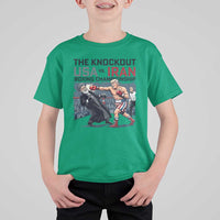 Sarcastic USA vs Iran Knockout Boxing Championship T Shirt For Kid Funny Political Satire Fight Night