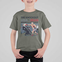 Sarcastic USA vs Iran Knockout Boxing Championship T Shirt For Kid Funny Political Satire Fight Night