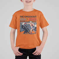 Sarcastic USA vs Iran Knockout Boxing Championship T Shirt For Kid Funny Political Satire Fight Night