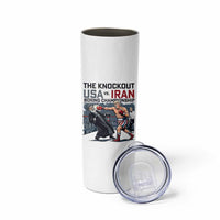 Sarcastic USA vs Iran Knockout Boxing Championship Skinny Tumbler Funny Political Satire Fight Night
