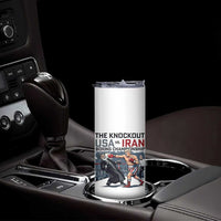 Sarcastic USA vs Iran Knockout Boxing Championship Skinny Tumbler Funny Political Satire Fight Night