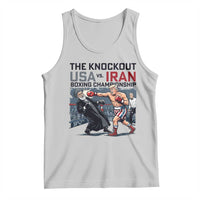 Sarcastic USA vs Iran Knockout Boxing Championship Tank Top Funny Political Satire Fight Night