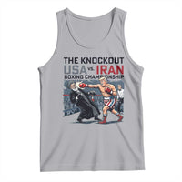 Sarcastic USA vs Iran Knockout Boxing Championship Tank Top Funny Political Satire Fight Night