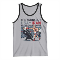 Sarcastic USA vs Iran Knockout Boxing Championship Tank Top Funny Political Satire Fight Night