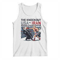 Sarcastic USA vs Iran Knockout Boxing Championship Tank Top Funny Political Satire Fight Night