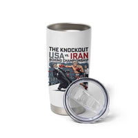 Sarcastic USA vs Iran Knockout Boxing Championship Tumbler Cup Funny Political Satire Fight Night