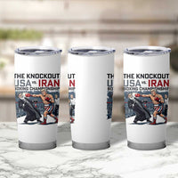 Sarcastic USA vs Iran Knockout Boxing Championship Tumbler Cup Funny Political Satire Fight Night
