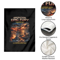 Operation Epic Fury Strike Mission 2026 Graphic Garden Flag U.S. Strategic Strike Force Military Action