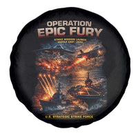 Operation Epic Fury Strike Mission 2026 Graphic Spare Tire Cover U.S. Strategic Strike Force Military Action
