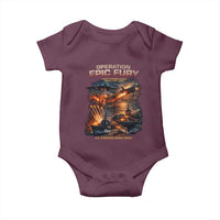 Operation Epic Fury Strike Mission 2026 Graphic Baby Onesie U.S. Strategic Strike Force Military Action