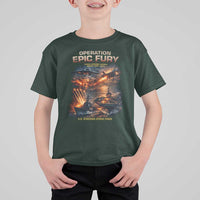 Operation Epic Fury Strike Mission 2026 Graphic T Shirt For Kid U.S. Strategic Strike Force Military Action