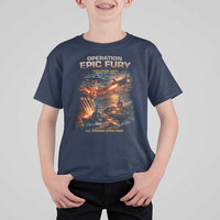 Operation Epic Fury Strike Mission 2026 Graphic T Shirt For Kid U.S. Strategic Strike Force Military Action