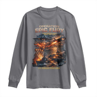 Operation Epic Fury Strike Mission 2026 Graphic Long Sleeve Shirt U.S. Strategic Strike Force Military Action