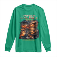 Operation Epic Fury Strike Mission 2026 Graphic Long Sleeve Shirt U.S. Strategic Strike Force Military Action