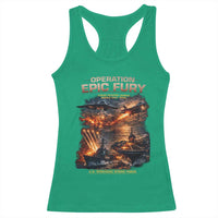 Operation Epic Fury Strike Mission 2026 Graphic Racerback Tank Top U.S. Strategic Strike Force Military Action