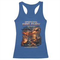 Operation Epic Fury Strike Mission 2026 Graphic Racerback Tank Top U.S. Strategic Strike Force Military Action