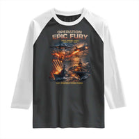 Operation Epic Fury Strike Mission 2026 Graphic Raglan Shirt U.S. Strategic Strike Force Military Action