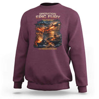 Operation Epic Fury Strike Mission 2026 Graphic Sweatshirt U.S. Strategic Strike Force Military Action