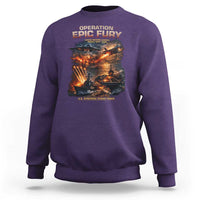 Operation Epic Fury Strike Mission 2026 Graphic Sweatshirt U.S. Strategic Strike Force Military Action