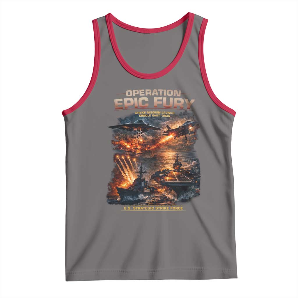 Operation Epic Fury Strike Mission 2026 Graphic Tank Top U.S. Strategic Strike Force Military Action