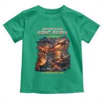 Operation Epic Fury Strike Mission 2026 Graphic Toddler T Shirt U.S. Strategic Strike Force Military Action