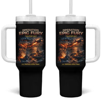 Operation Epic Fury Strike Mission 2026 Graphic Tumbler With Handle U.S. Strategic Strike Force Military Action