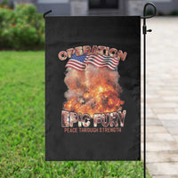 Operation Epic Fury Peace Through Strength Garden Flag Patriotic Explosion America Power