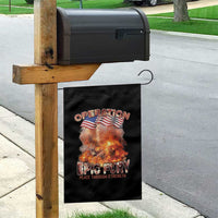 Operation Epic Fury Peace Through Strength Garden Flag Patriotic Explosion America Power