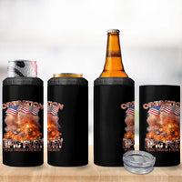 Operation Epic Fury Peace Through Strength 4 in 1 Can Cooler Tumbler Patriotic Explosion America Power