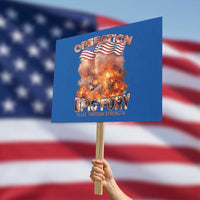 Operation Epic Fury Peace Through Strength Protest Sign Patriotic Explosion America Power