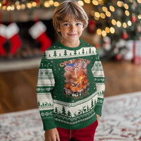 Operation Epic Fury Peace Through Strength Ugly Christmas Sweater Patriotic Explosion America Power