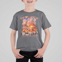 Operation Epic Fury Peace Through Strength T Shirt For Kid Patriotic Explosion America Power