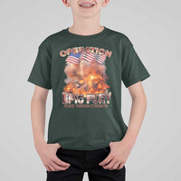 Operation Epic Fury Peace Through Strength T Shirt For Kid Patriotic Explosion America Power