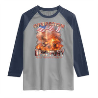 Operation Epic Fury Peace Through Strength Raglan Shirt Patriotic Explosion America Power