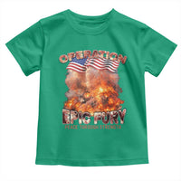 Operation Epic Fury Peace Through Strength Toddler T Shirt Patriotic Explosion America Power