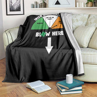 Irish Breathalyzer Blow Here Funny Drinking Gauge Throw Blanket St Patricks Day Party Offensive Adult Humor