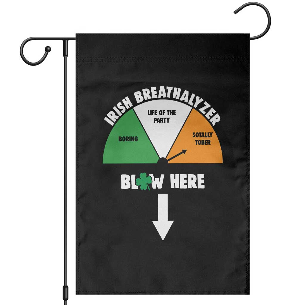 Irish Breathalyzer Blow Here Funny Drinking Gauge Garden Flag St Patricks Day Party Offensive Adult Humor