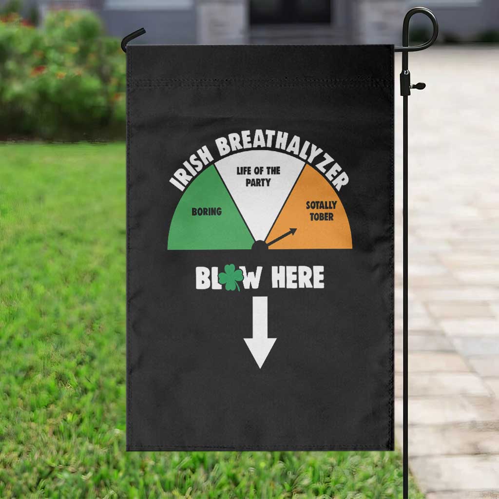 Irish Breathalyzer Blow Here Funny Drinking Gauge Garden Flag St Patricks Day Party Offensive Adult Humor