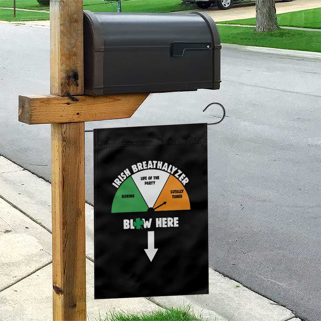 Irish Breathalyzer Blow Here Funny Drinking Gauge Garden Flag St Patricks Day Party Offensive Adult Humor