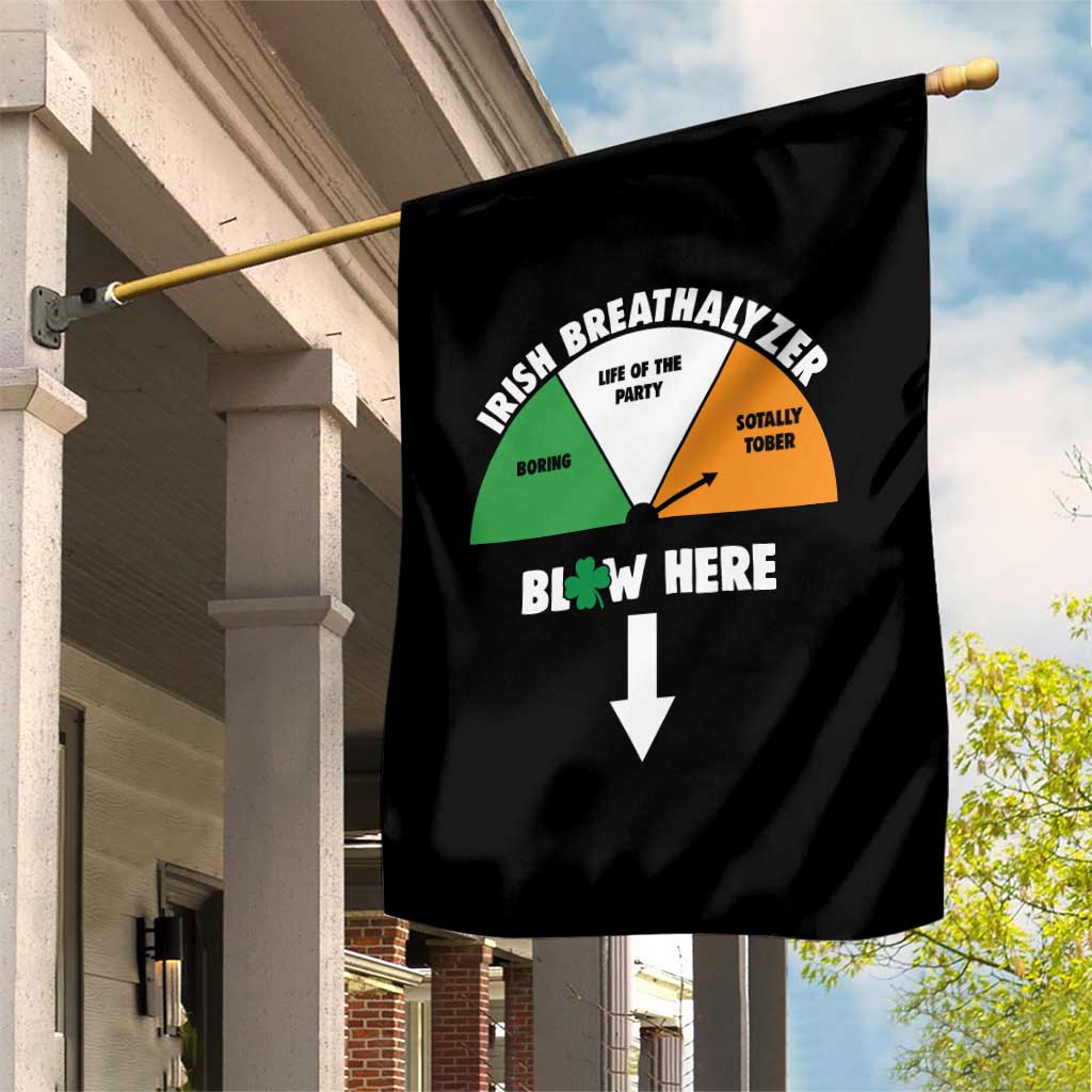 Irish Breathalyzer Blow Here Funny Drinking Gauge Garden Flag St Patricks Day Party Offensive Adult Humor