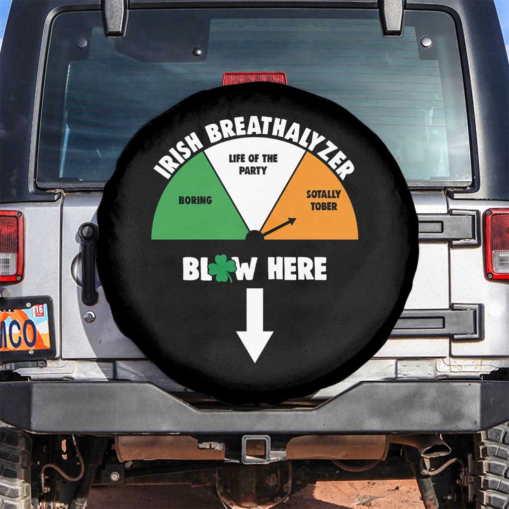 Irish Breathalyzer Blow Here Funny Drinking Gauge Spare Tire Cover St Patricks Day Party Offensive Adult Humor
