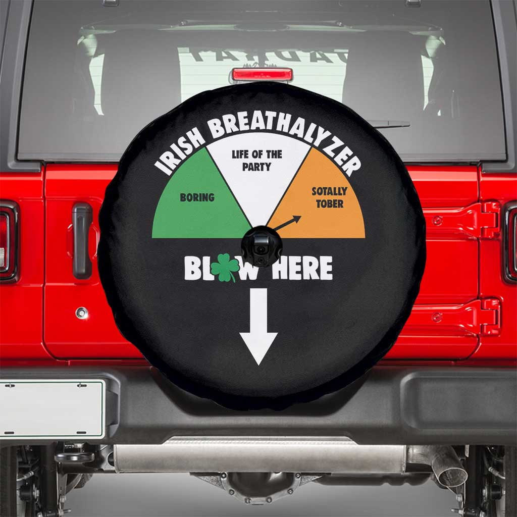 Irish Breathalyzer Blow Here Funny Drinking Gauge Spare Tire Cover St Patricks Day Party Offensive Adult Humor
