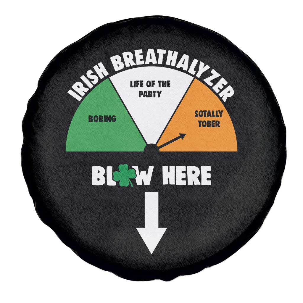 Irish Breathalyzer Blow Here Funny Drinking Gauge Spare Tire Cover St Patricks Day Party Offensive Adult Humor