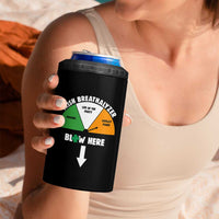Irish Breathalyzer Blow Here Funny Drinking Gauge 4 in 1 Can Cooler Tumbler St Patricks Day Party Offensive Adult Humor