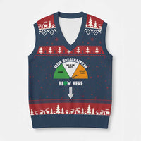 Irish Breathalyzer Blow Here Funny Drinking Gauge V-Neck Knit Sweater Vest St Patricks Day Party Offensive Adult Humor