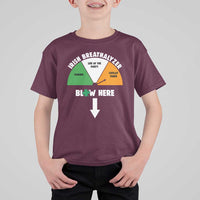 Irish Breathalyzer Blow Here Funny Drinking Gauge T Shirt For Kid St Patricks Day Party Offensive Adult Humor