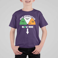 Irish Breathalyzer Blow Here Funny Drinking Gauge T Shirt For Kid St Patricks Day Party Offensive Adult Humor