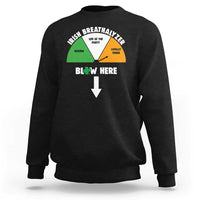 Irish Breathalyzer Blow Here Funny Drinking Gauge Sweatshirt St Patricks Day Party Offensive Adult Humor